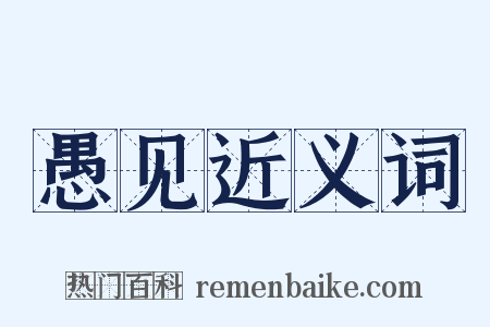 愚见近义词是什么意思的图片